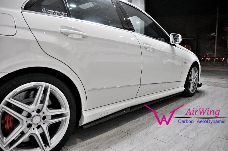 Mercedes-Benz W212 carbon side skirt splitter 14